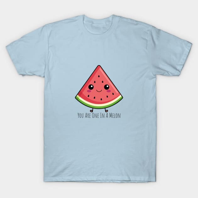 You Are One In A Melon: Sweet Watermelon Pun Apparel | PunnyHouse T-Shirt by PunnyHouse